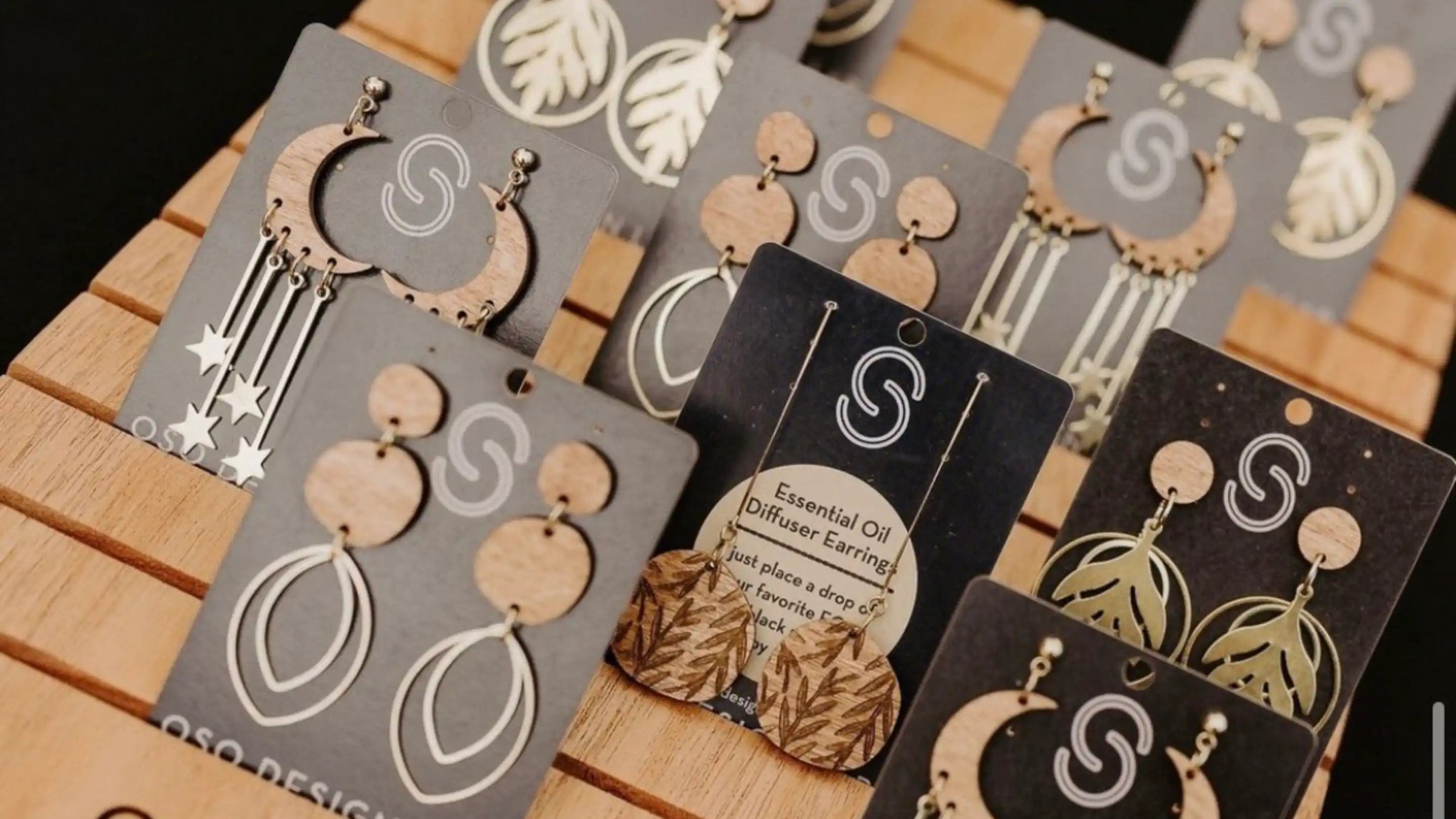 Collection of Wooden Earrings