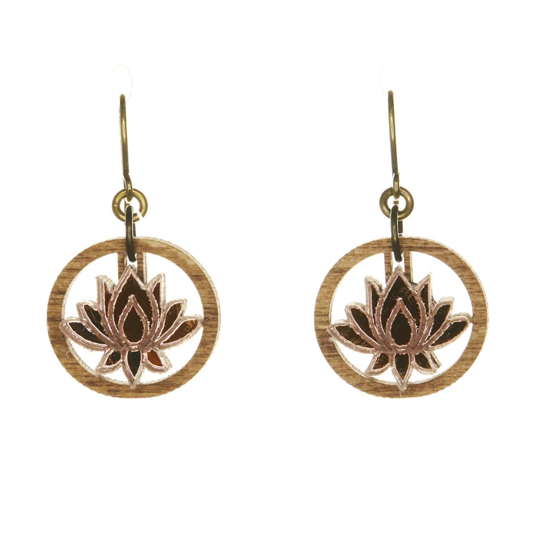 Gold lotus 2025 flower earrings