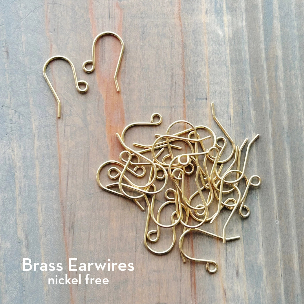 Nickel free earring hooks, Gold, Silver brass ear wire, Jewelry making