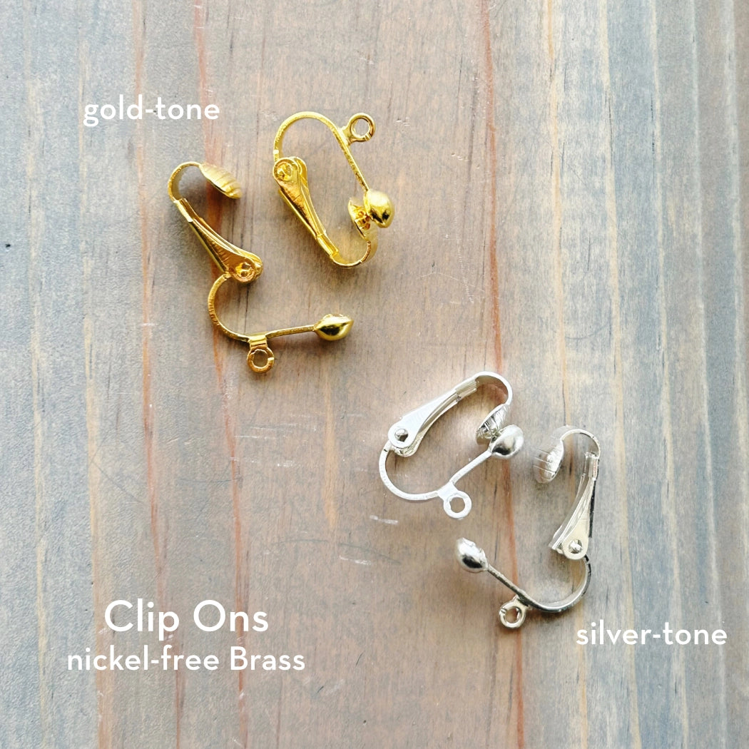Nickel free earring hooks, Gold and silver brass ear wire