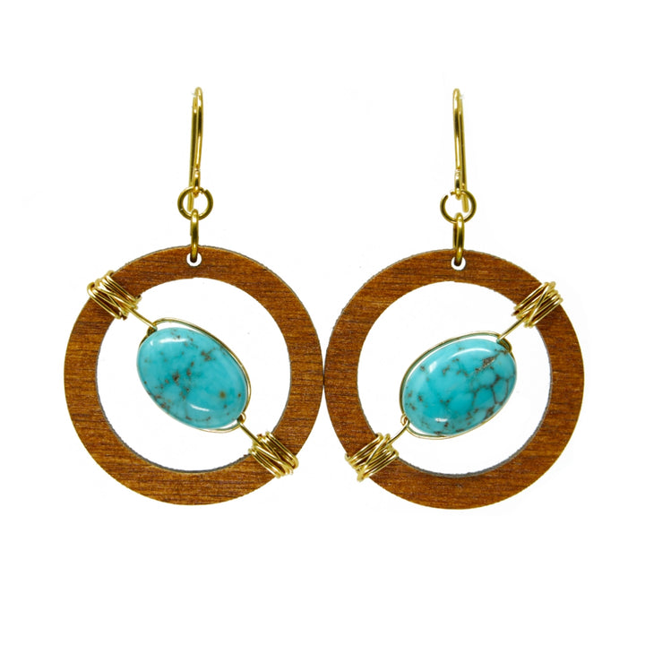 Lil Turquoise Hoops